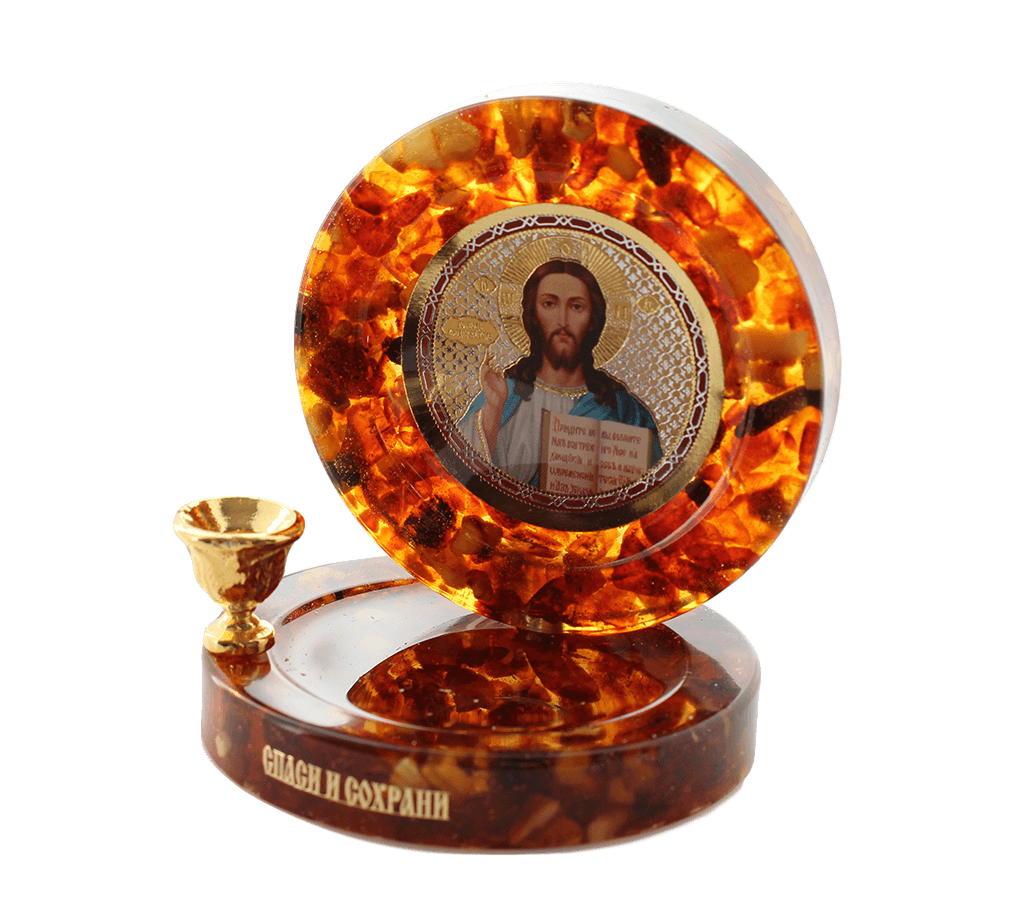 ПОДСВЕЧНИК С ИКОНКОЙ ИИСУСА ХРИСТА&nbsp;
