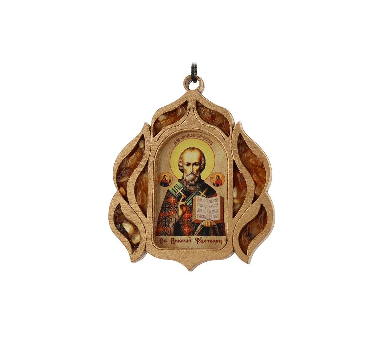 Подвеска автомобильная. Святой Николай Чудотворец. С молитвой.